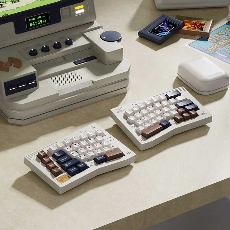 Keychron Z11 Ultra Three-Mode Dual 8K Split Mechanical Keyboard Wireless Office Phonetic Keycaps Keychron Z11 Ultra Three-Mode Dual 8K Split Mechanical Keyboard Wireless Office Phonetic Keycaps