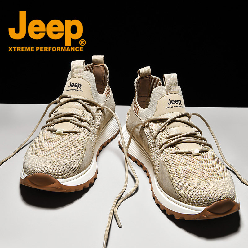 JEEP men's shoes sports shoes men's autumn new argan bottom mesh breathable all-match casual shoes non-slip deodorant shoes