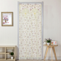 Anti-mosquito curtain kitchen bedroom home high-grade decorative partition lace double breathable long curtain summer non-perforated