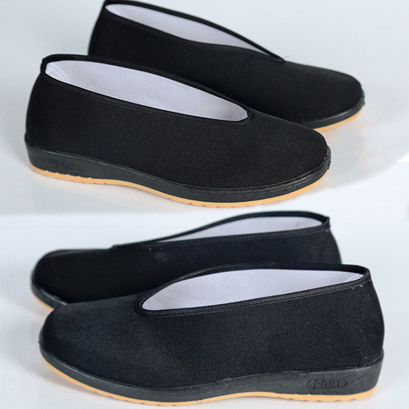Round mouth cloth shoes ancient costume performance shoes old Beijing cloth shoes canvas shoes round mouth shoes student performance retro shoes