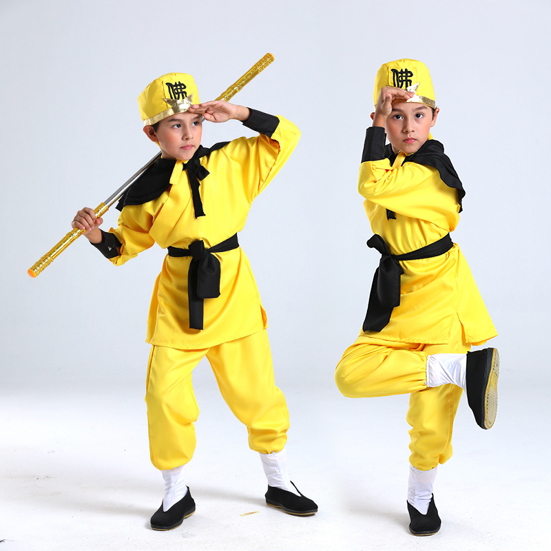 西遊記孫悟空ロールプレイングコスチューム子供用ハロウィンコスチューム孫悟空の服とパフォーマンス衣装のフルセット