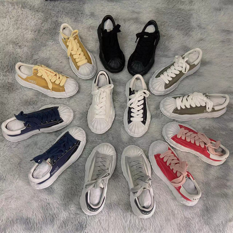 Mihara Kangyu MMY dissolving shoes men's shell toe canvas shoes women's thick-soled washed casual shoes do old heightening shoes