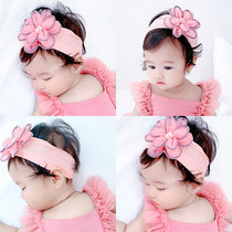 ChaoNono childrens hair band baby fontanelle little princess hair accessories female baby Full Moon floral headdress super elastic soft