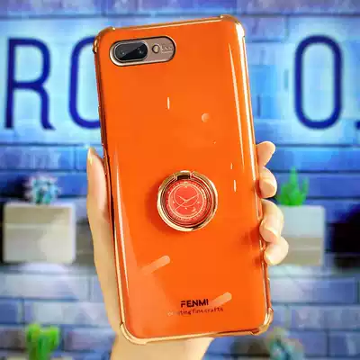 oppoa5 mobile phone Protective case oppoa7x protective cover electroplated airbag PBAM00 all-inclusive soft silicone A7X anti-drop protective cover popa5 send tempered film ooppa5