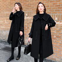 Woolen coat female 2020 new autumn and winter Korean version of the long-term student Mori small man thick thick woolen coat