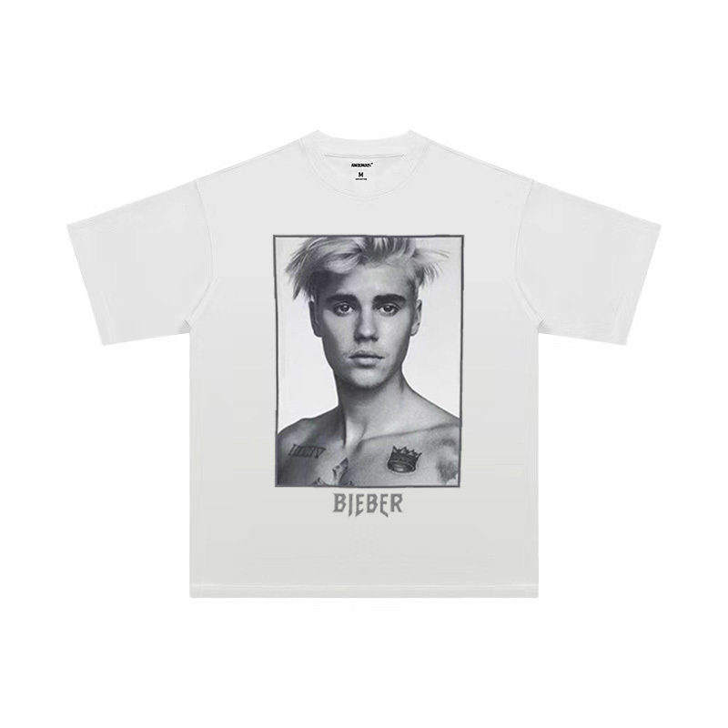 Justin Bieber, Canadian Pop Singer and Actor, Short-Sleeved T-Shirt