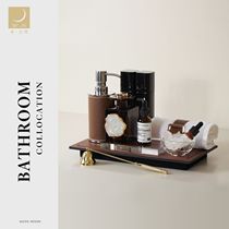 MOON Space Model Room Bathroom Bathroom Decoration Aromatherapy Bathroom Tray Towel Decoration Props and Accessories