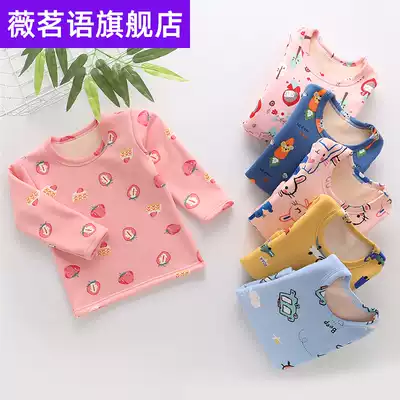 Autumn and winter new children's coat girls boys hot clothes plus velvet thickened baby autumn clothes single piece Joker long