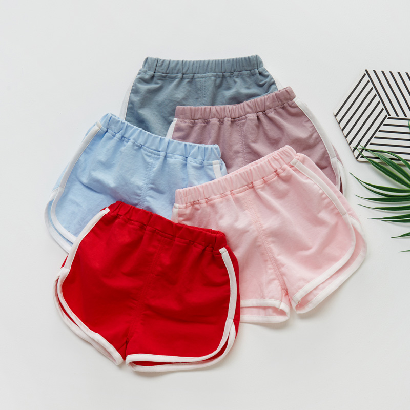 Boys and girls shorts ice silk outer wear summer breathable thin children's sports pants middle and small children's casual pants baby beach pants