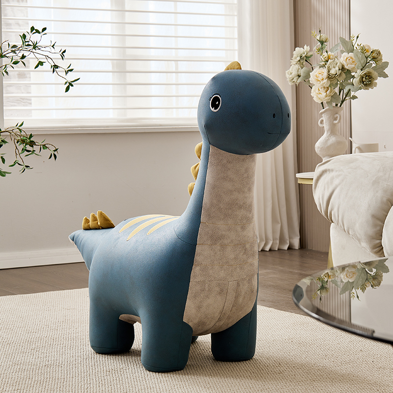 Dinosaur Stool, Shoe-Changing Stool, Cartoon Creative Children's Animal Seat Stool, Cute Living Room Ottoman Chair, Sofa Stool