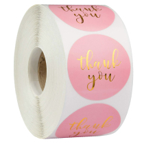 Hot Sticker Thanks Bakery Gift Packaging Sealing Label with black and white pink optional