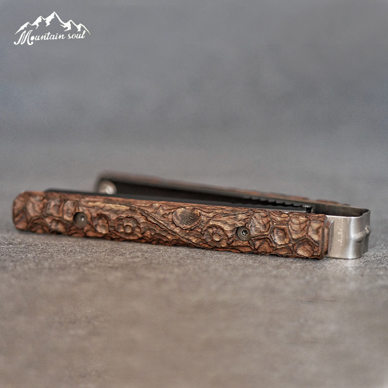 Mountain soul Mountain soul original modified conifer cone folding barbecue meat clip wooden handle accessories