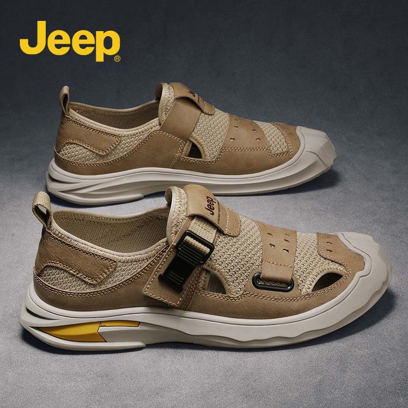 jeep gip cool shoes men's summer 2022 new outwear soft bottom dongle shoes sports casual bag head beach shoes