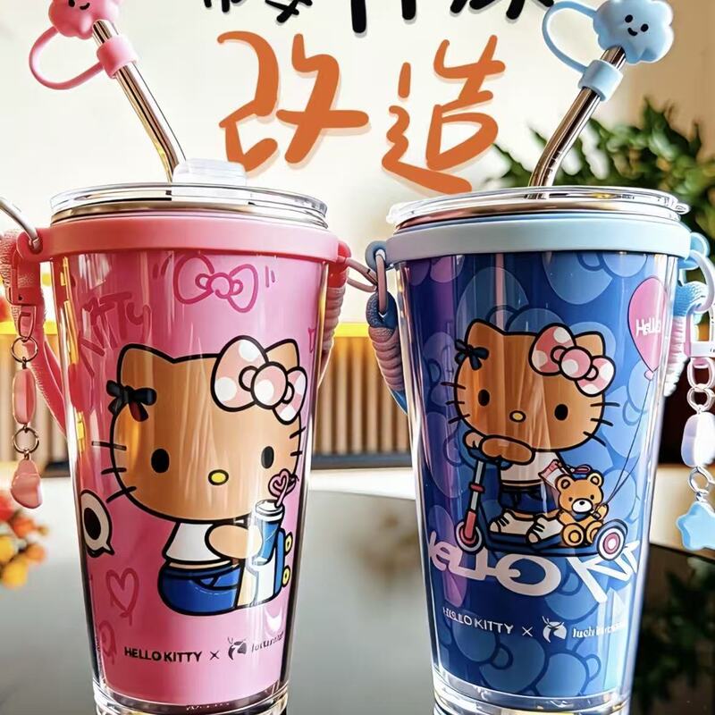 Hello Kitty Luckin Coffee Extra Large Pp Cup Modification Full Set DIY Materials 304 Stainless Steel Inner Liner Shell Lid Hello Kitty Luckin Coffee Extra Large Pp Cup Modification Full Set DIY Materials 304 Stainless Steel Inner Liner Shell Lid
