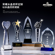 Trophy Crystal Custom Bevel Creative School Children Outstanding Employees Graduation Season Trophy Competition Champion Awards