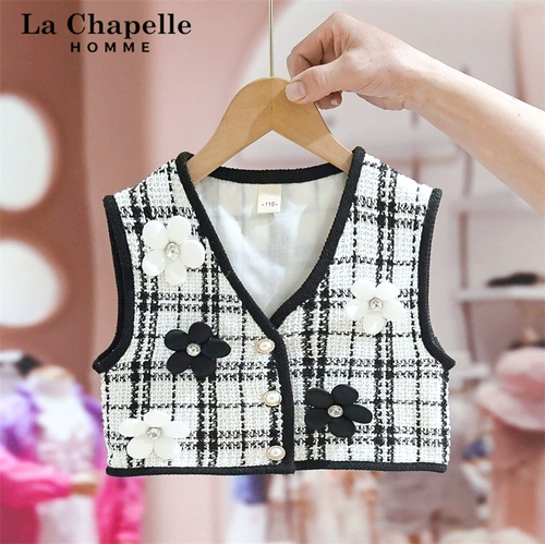 Весенний демисезонный детский комплект, детская одежда, в стиле Шанель, популярно в интернете, в западном стиле