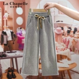 Осенние демисезонные детские флисовые штаны, детская одежда, в западном стиле