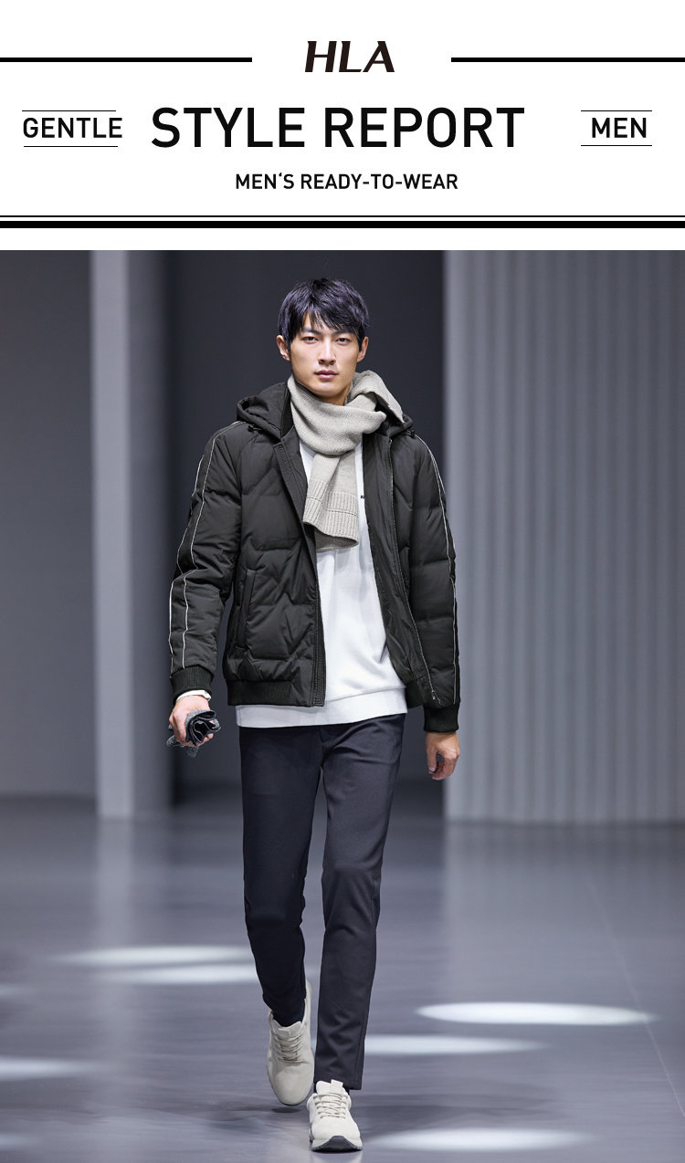 HLA/海澜之家 男士连帽运动型羽绒服 图1