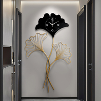 Home Fashion Net Red Clock Xuan Guan Entrance door Atmosphere Living room hanging bell Modern minimalist Decorative Art Watch Light Extravaganza