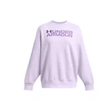 Официальная женская флисовая свободная толстовка с круглым вырезом Under Armour UA Rival для спорта, отдыха и фитнеса 1386513