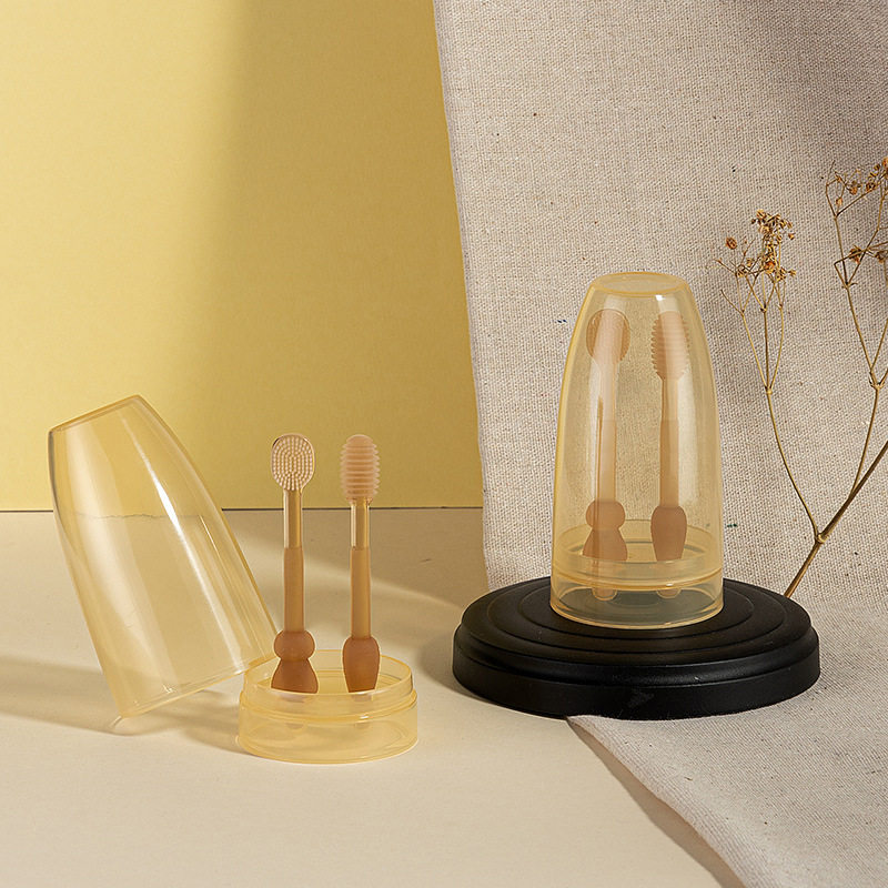 Baby toothbrush baby baby lactose toothbrush 0 - 18 months silicone tongue tusk cleaning artifacts