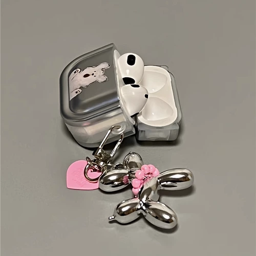 Применимо к делу Airpods Pro защита гарнитуры, вытягивающее серебряное масло. Дериф собака Apple Hearset Cover Airpods1/2 Generation Generation Защитные ремни.