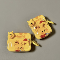 Suitable for Airpods Pro headphone protective case cartoon three-dimensional trendy brand bear Apple headphone case AirPods1 2nd generation protective case with pendant airpods new 3rd generation Bluetooth earphones