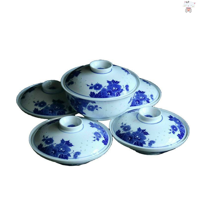 Yu, jingdezhen and exquisite porcelain combiner four ceramic dish one soup plate with cover insulation food dish plate tableware