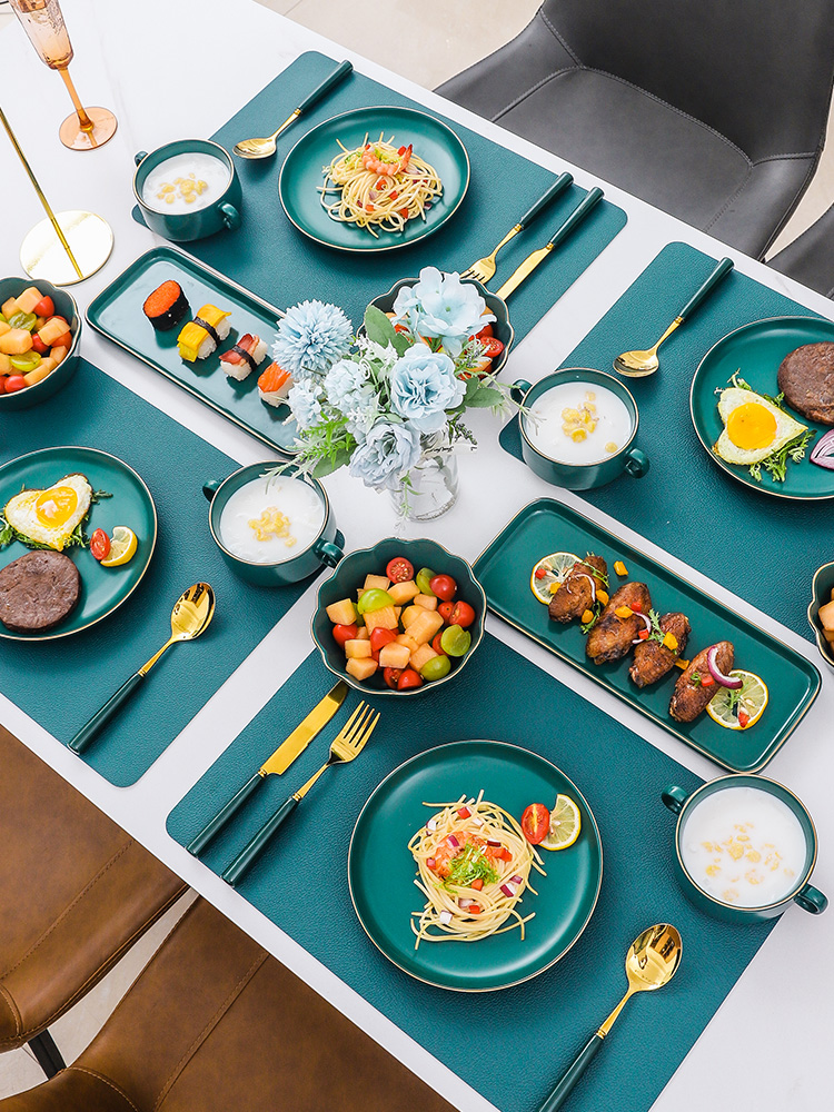 Luxury Western-style tableware set household European-style full set of steak dinner plate knife and fork set plate couple Western-style breakfast