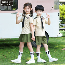 Summer Clothing Childrens Military Training Clothes Men And Womens Kit Students Acting Out New Wave College Wind 61 Children Performance Clothing