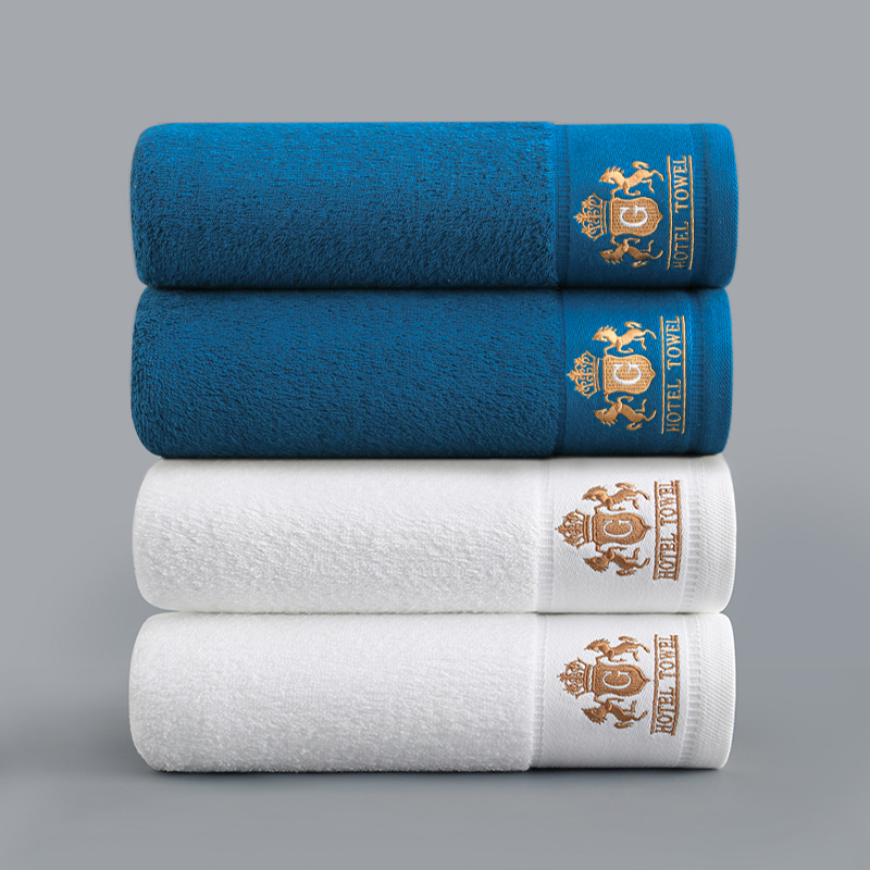 Five-Star Hotel Exclusive Towels Hilton Pure Cotton White High-End Face Wash Brand Men's Home Use Thickened