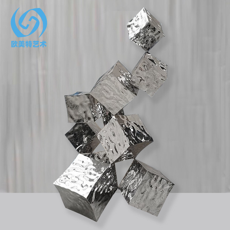 Stainless Steel Block Water Ripple Creative Ground Decoration Bagui Garden Hotel Sculpture Large Sale Office Mall Swing-Taobao