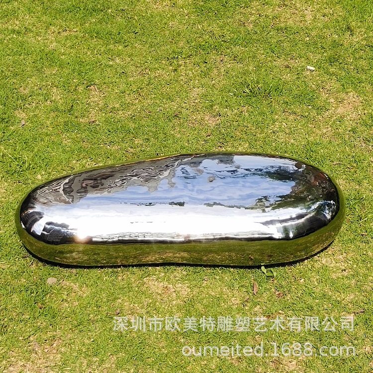 Stainless steel cobble Country Garden Hotel Sales Building of the pool lawn floor sculpture forged mirror decoration