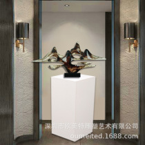 Marble sculpture table (temperament White Series) simple Chinese modern art display base