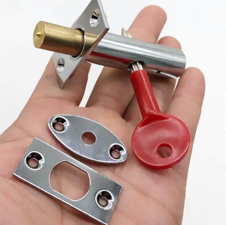 Pure Copper Channel Lock Overhaul Door Lock Invisible Concealed Fire Door Concealed Lock Tube Well Door Lock Stainless Steel Piping Well Lock