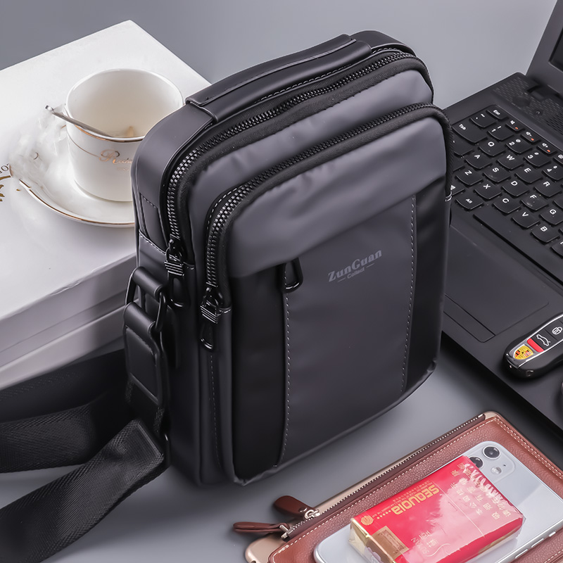 Shoulder bag messenger bag men's bag vertical waterproof handbag men's business casual Oxford cloth men's small backpack tide brand