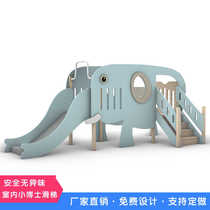 Kindergarten indoor corner attic wooden slide parent-child early education training climbing facility