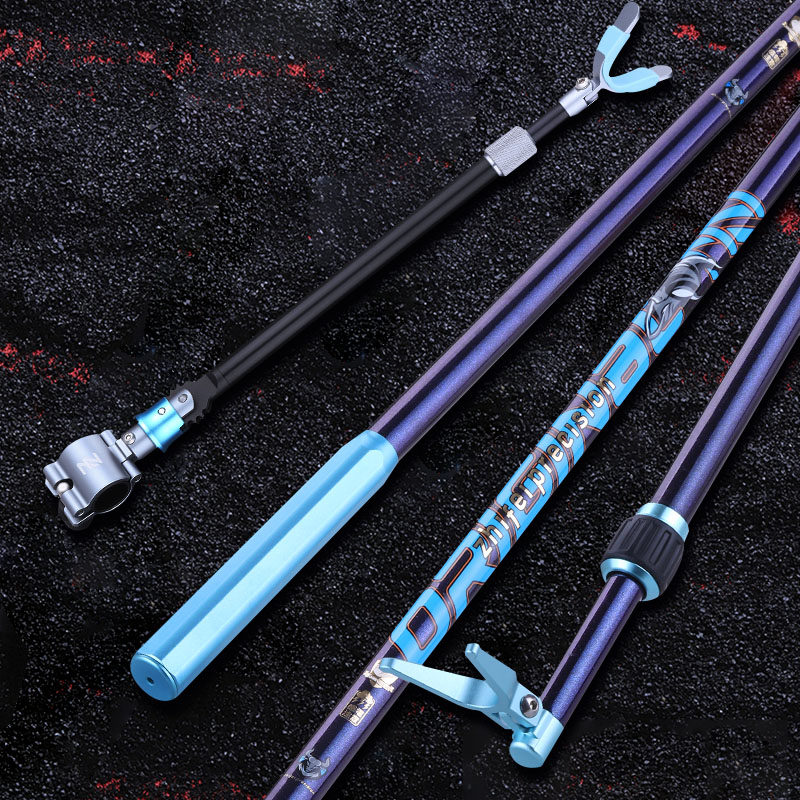 Zhifei Carbon Fiber Fishing Rod Holder lever Rod Gun Table Vibration Out Style Two 2 2 m Folding Front Fork rear hanging antenna
