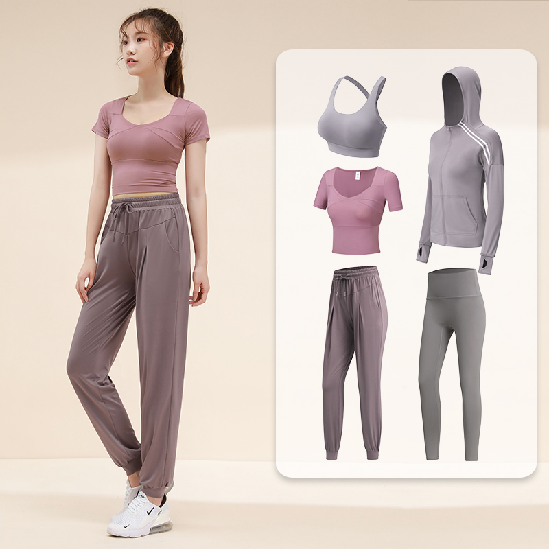 Yoga Suit Women's Slim Professional Summer High-end Temperament Fitness Room Sports Suit Outdoor Fashion Morning Running Speed Dry Clothes