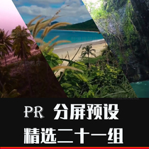 Pr split screen preset video split screen two three four six nine points Effect support Win Mac clip collection