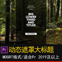 Pr dynamic mask large title dynamic subtitlesAnimation basic graphics packText video title typography preset