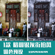 lightroom preset PS cool color ins street shot silver gray LR FCPX da Vinci phone filter PR Color LUT