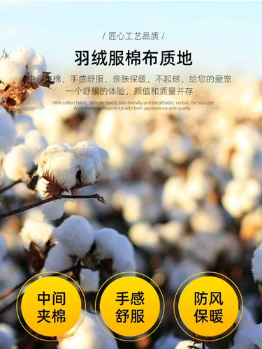 Собачья одежда с бархатным теплым двуногим хлопьян