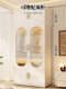 Steel Wardrobe Integrated Set for Bedroom, Easy-To-Assemble Metal Frame, Cream-Style Iron Wardrobe with Top Cabinet