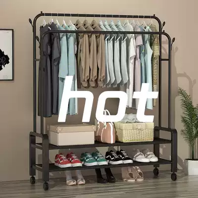 Simple wardrobe hanger Floor-to-ceiling bedroom rental room dormitory household simple modern storage layer shelf strong and durable
