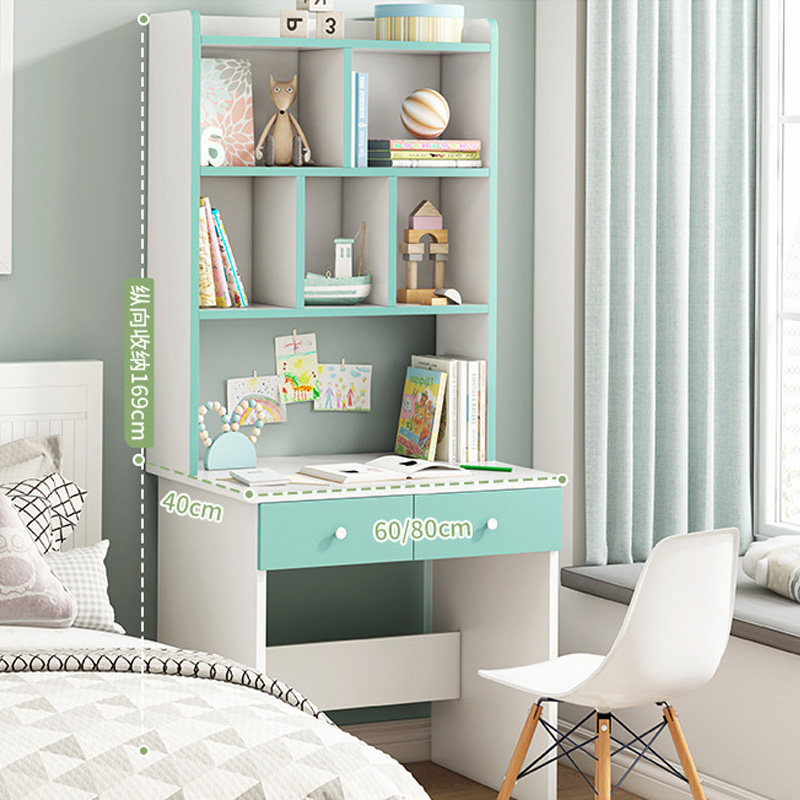 Children's study desk desk bookcase combination table and chair set primary school student desk homework home girl boy