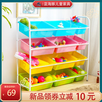 Childrens toy containing shelf Baby shelve Home Large-capacity oversized baby classified multilayer cabinet finishing box frame