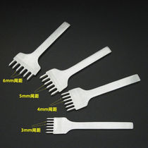 White steel diamond cut handmade DI leather carving leather art oblique flat cut leather sewing and punching tool set 3456mmm white steel