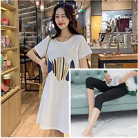 Белая черная юбка, штаны