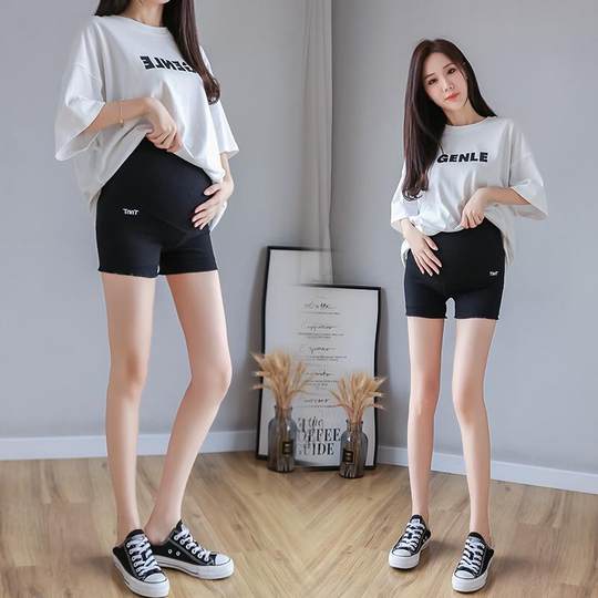 Pregnant women's shorts summer outer wear safety pants to prevent run out of thin leggings during pregnancy three-point fashion pants summer clothes